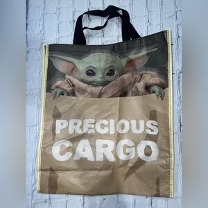 Star Wars Grogu reusable shopping, bag Tan and Green